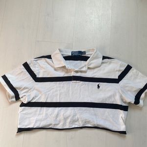 Cropped polo shirt